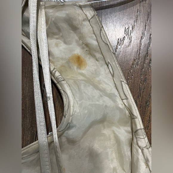 Vintage 1970s HEFTCO Beaded Wedding Gown, Matching Corset Vest Rhinestone Detail - Picture 17 of 17